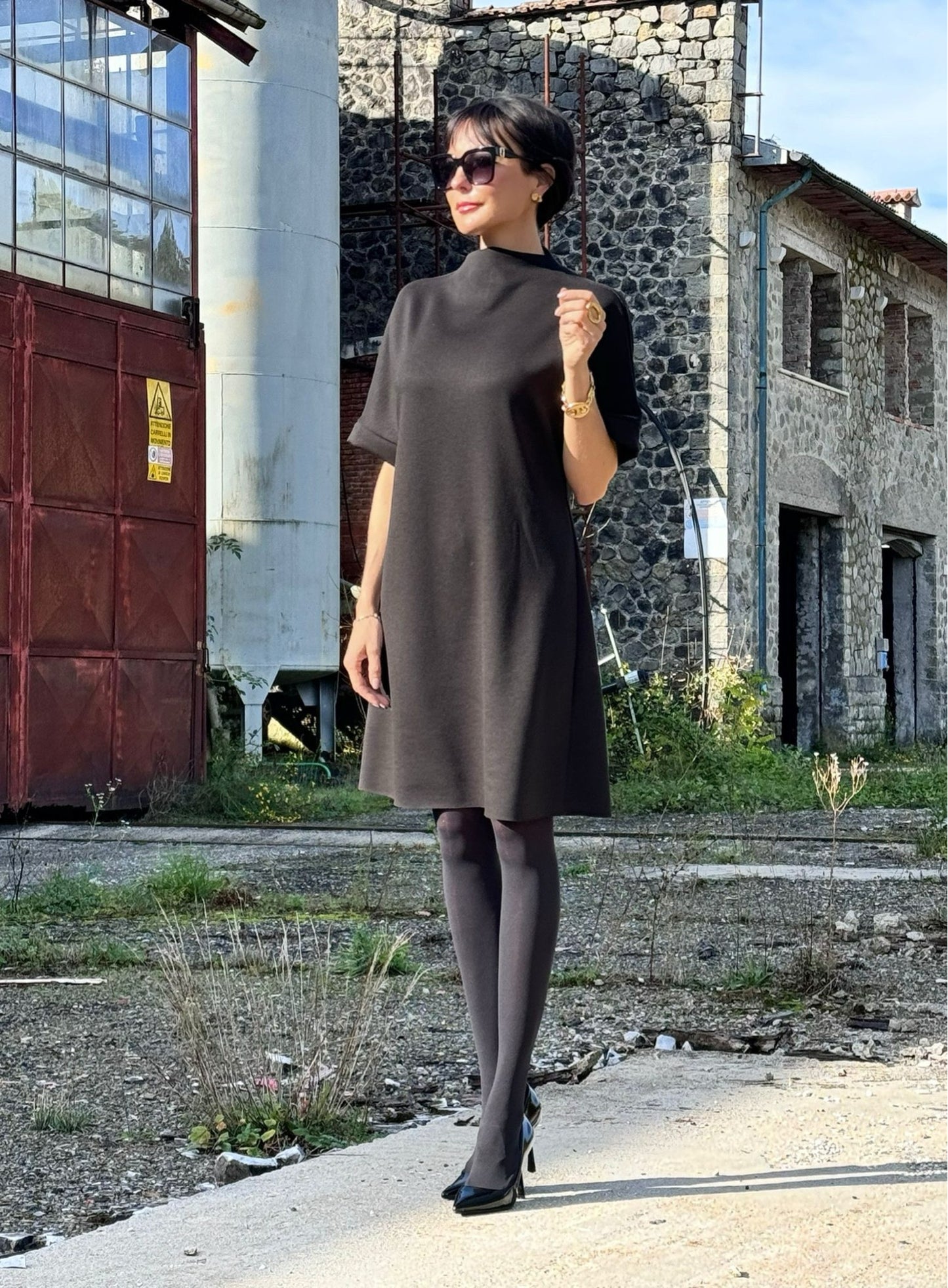 Dress Paola black + belt