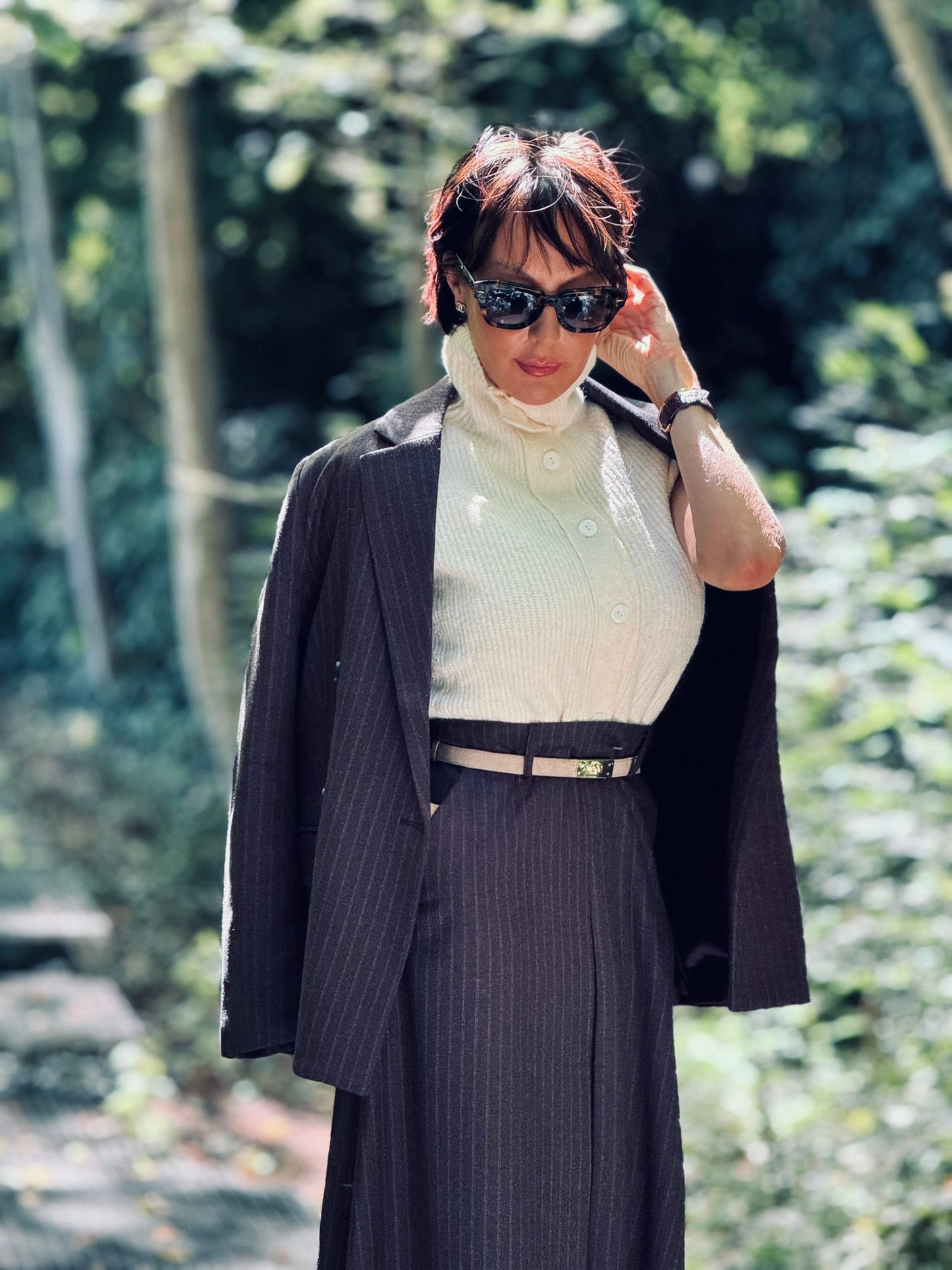 Blazer Liv striped black