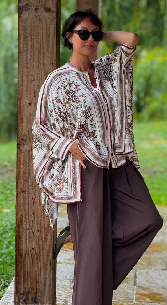 Blouse cape Stella printed
