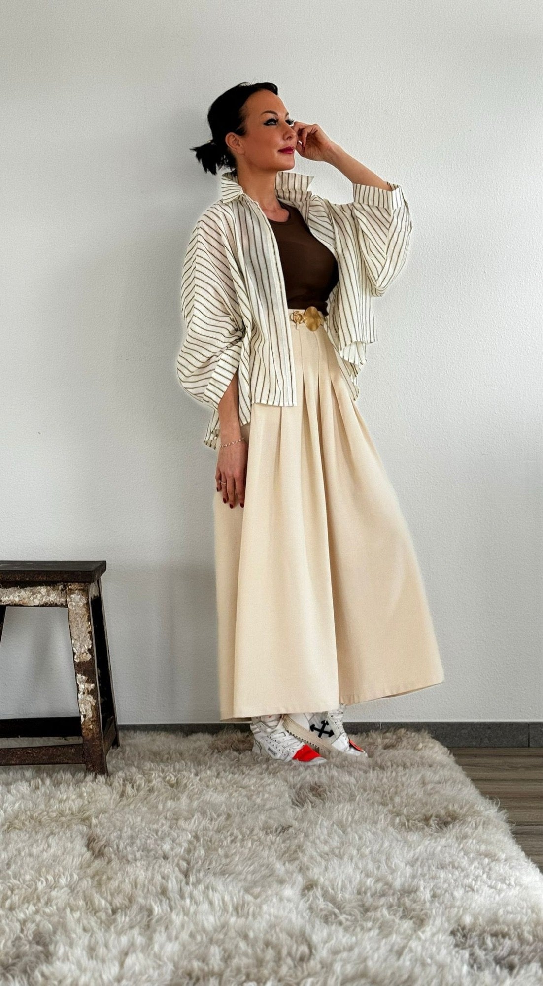 Skirt Vera cream + belt