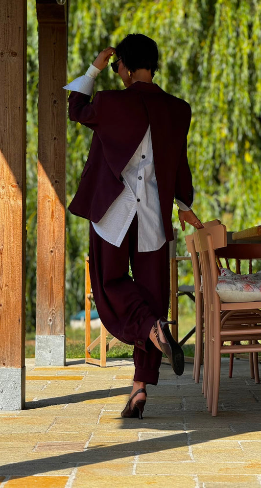 Blazer Evita burgundy matte