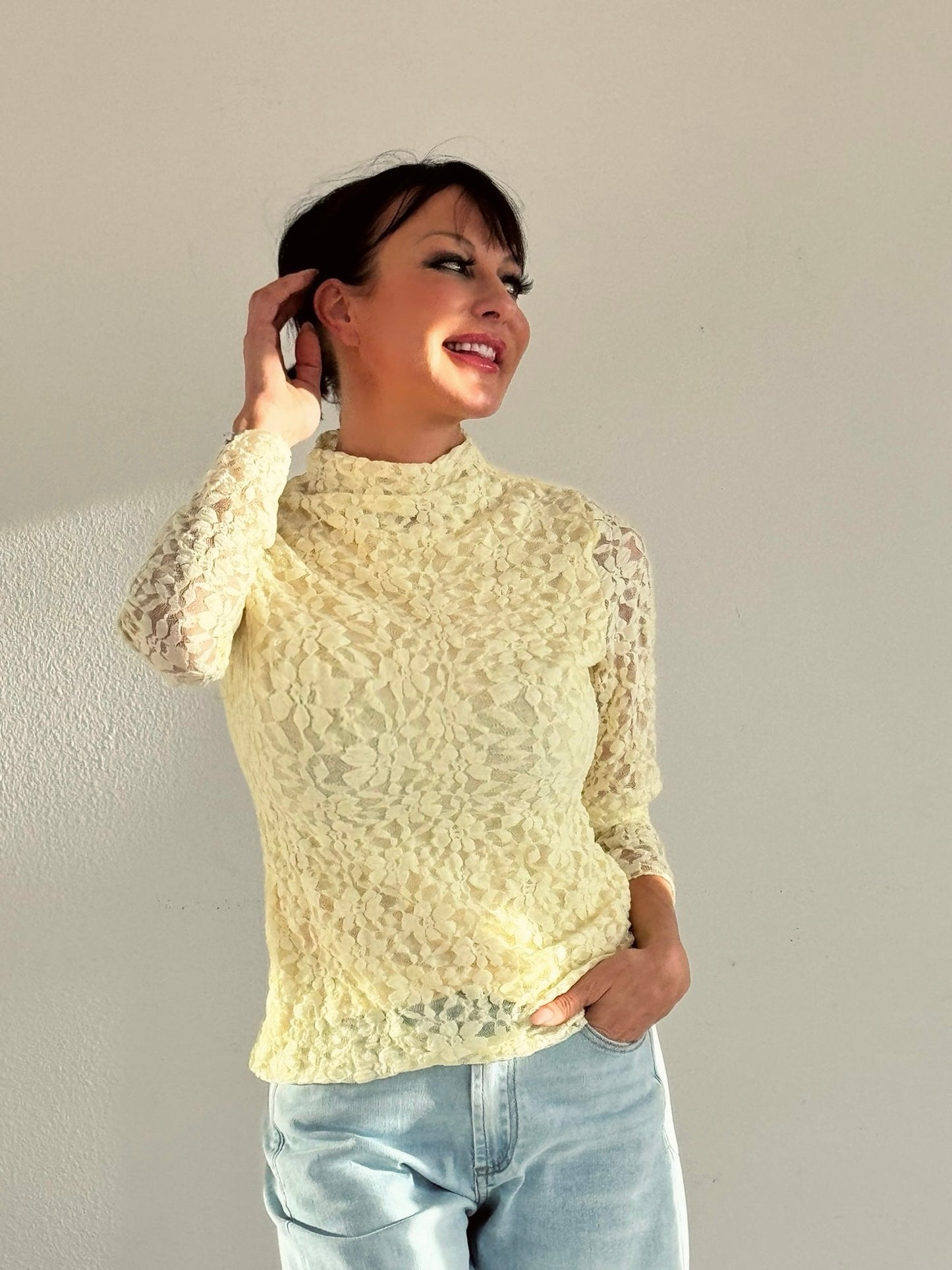 Top sunny lace collar