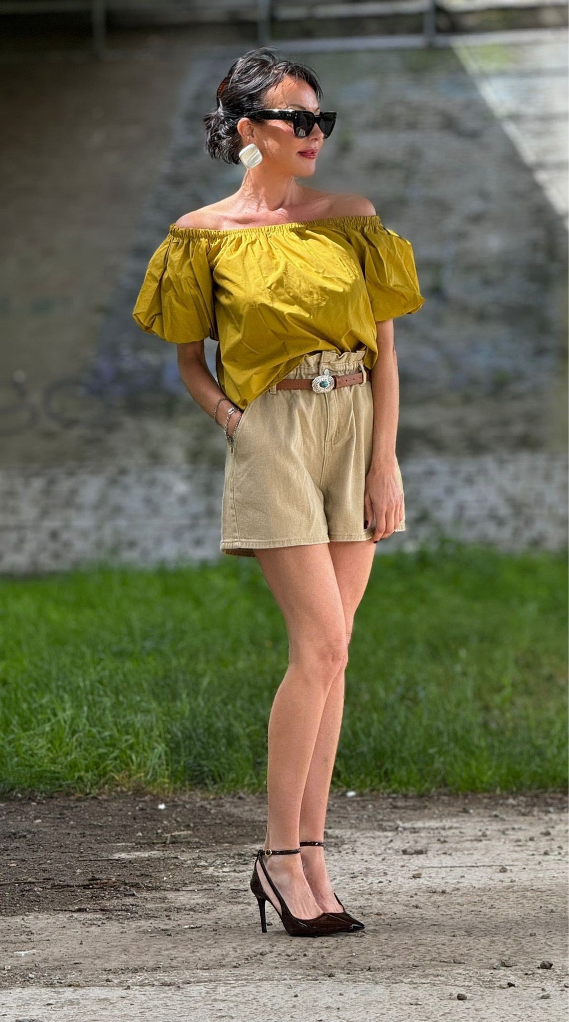 Poppy yellow blouse