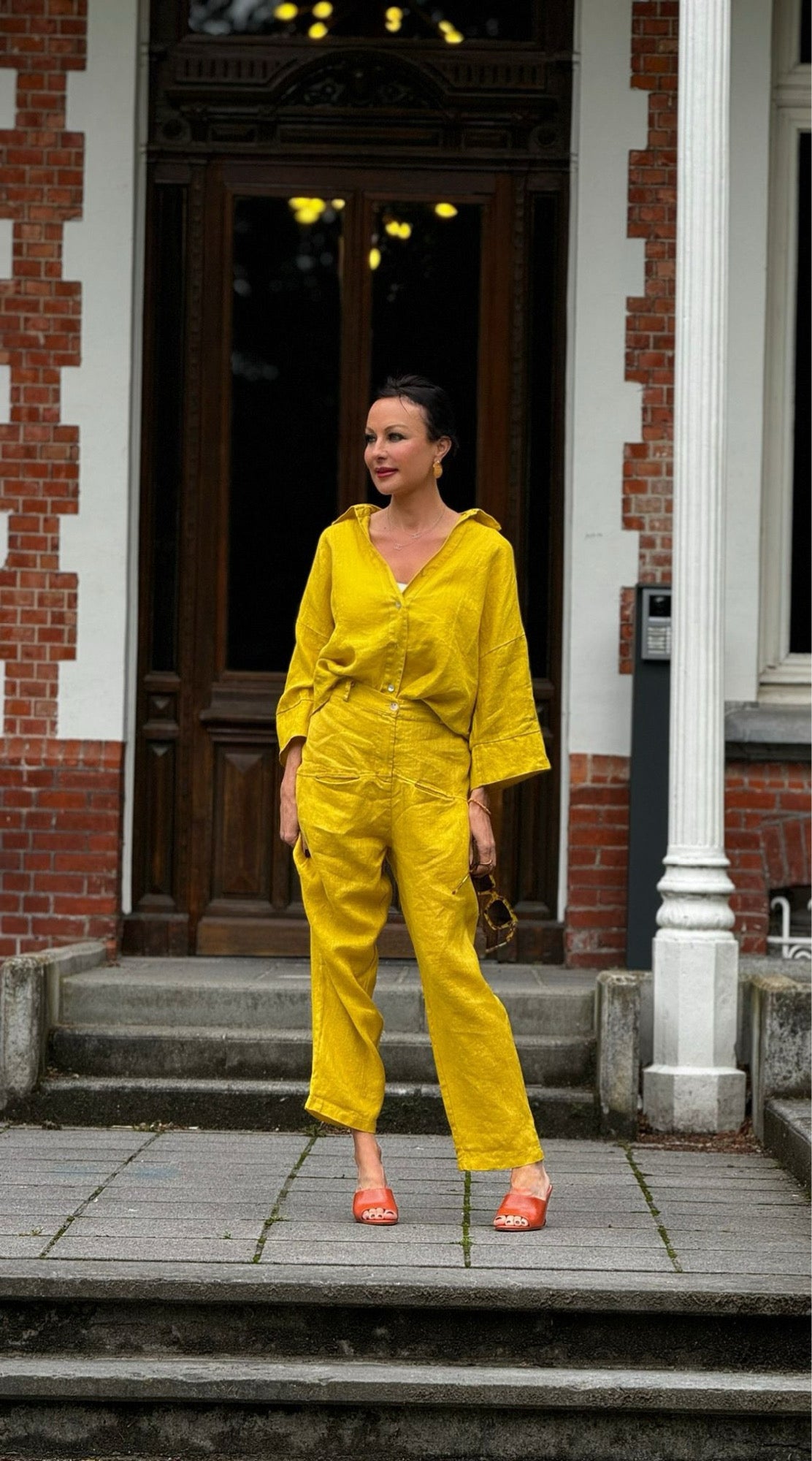 Blouse cuba linen yellow