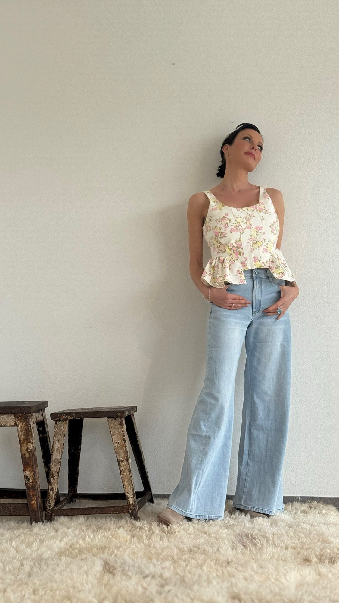 Haut bustier Justine fleuri