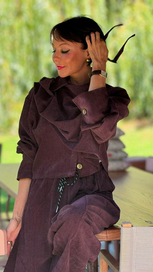 Jacket style Esteban burgundy
