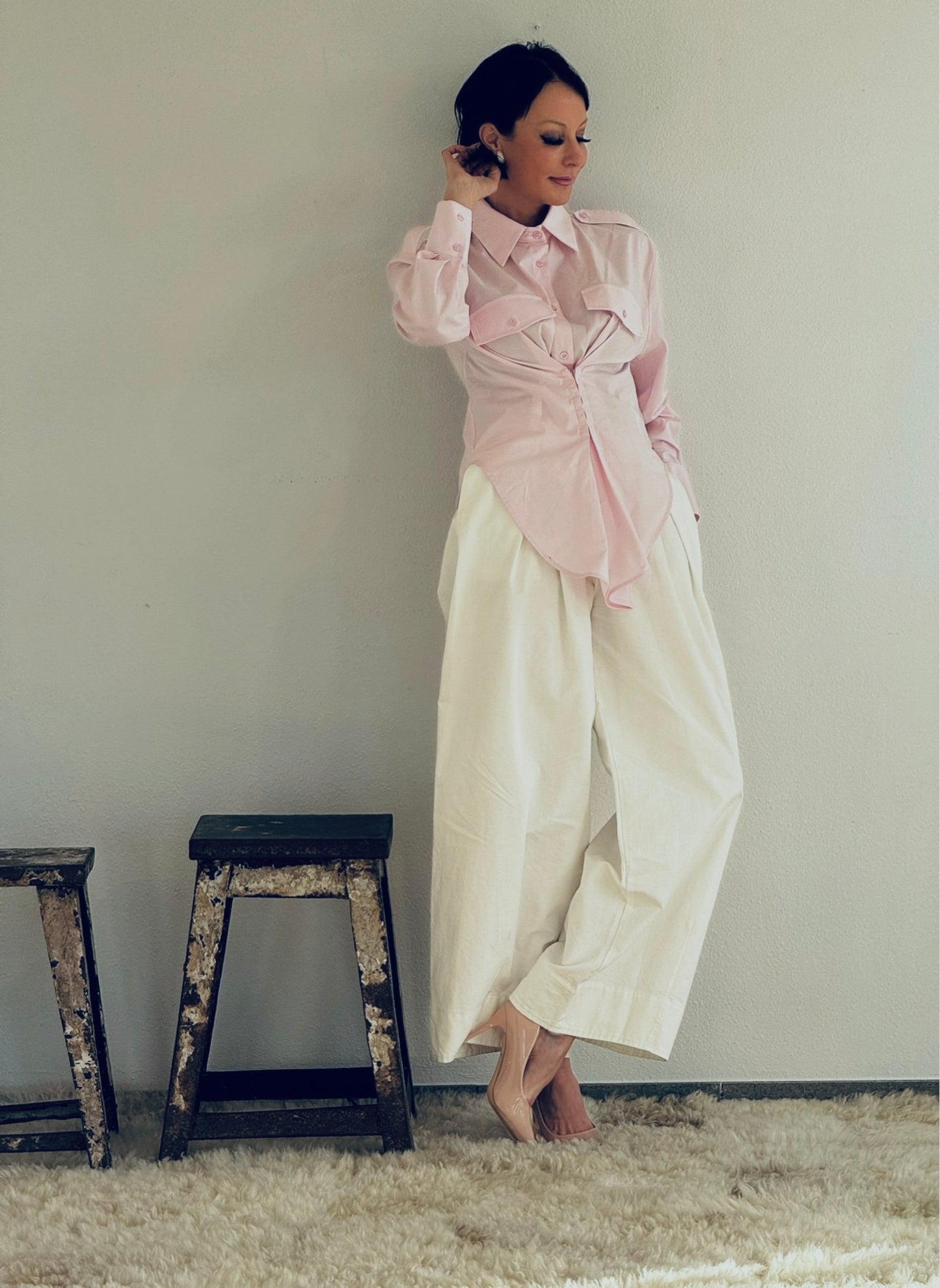 Pants Savannah white + belt