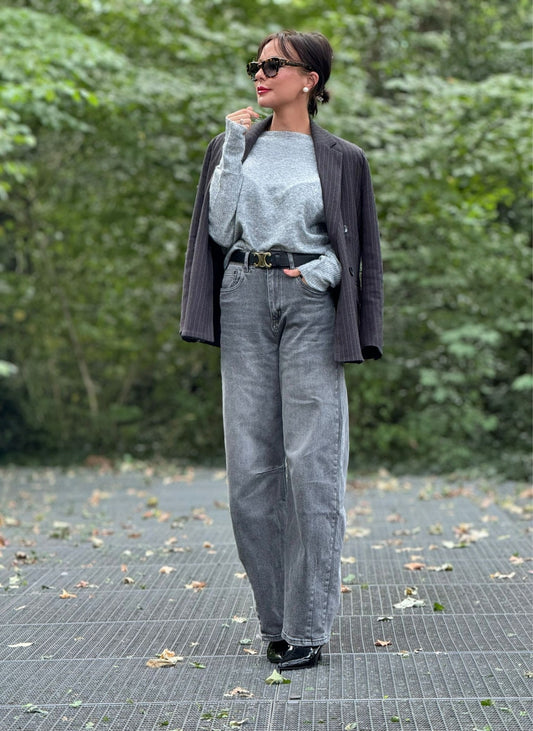 Jeans Lilith barrel grey