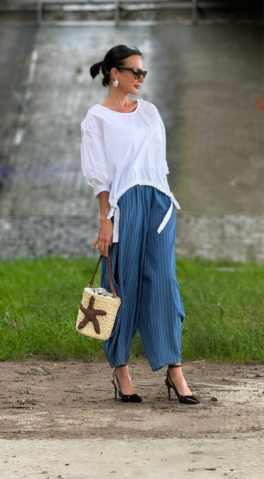Pants lora striped blue