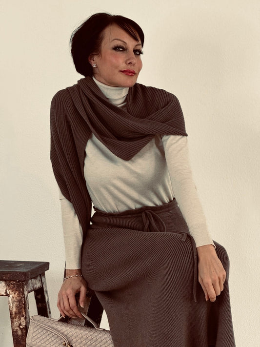 Scarf Odette taupe