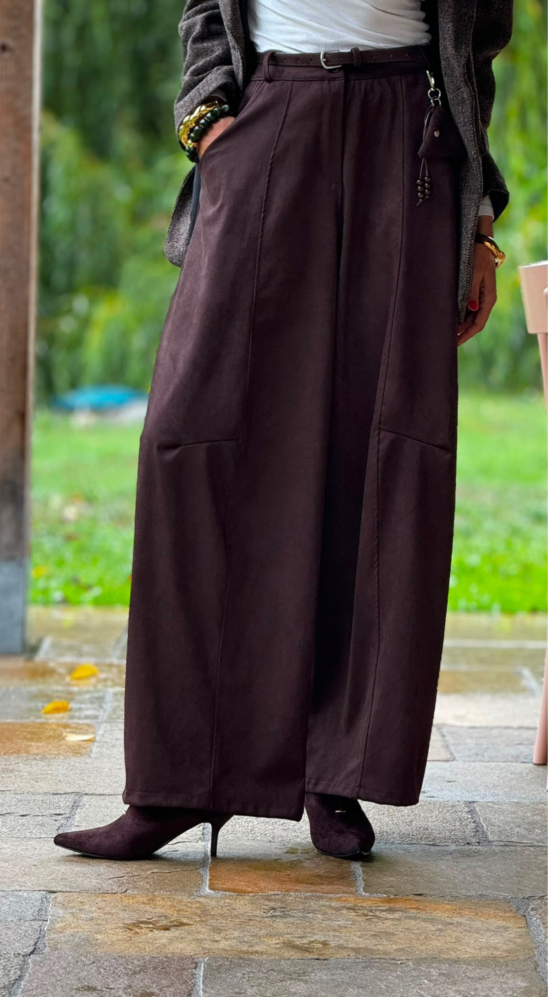 Pants Stella suede brown