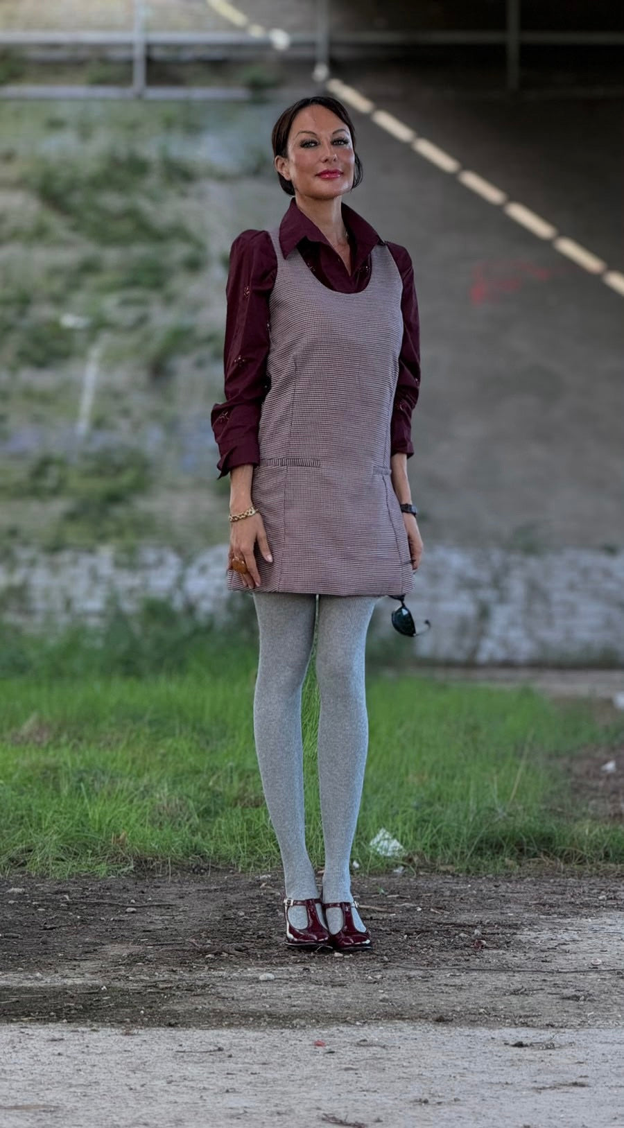 Blouse Carlotta strass burgundy