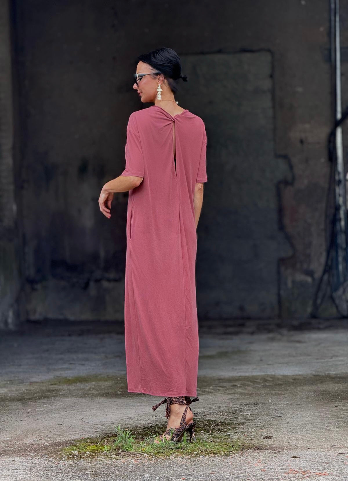 Robe pull brique