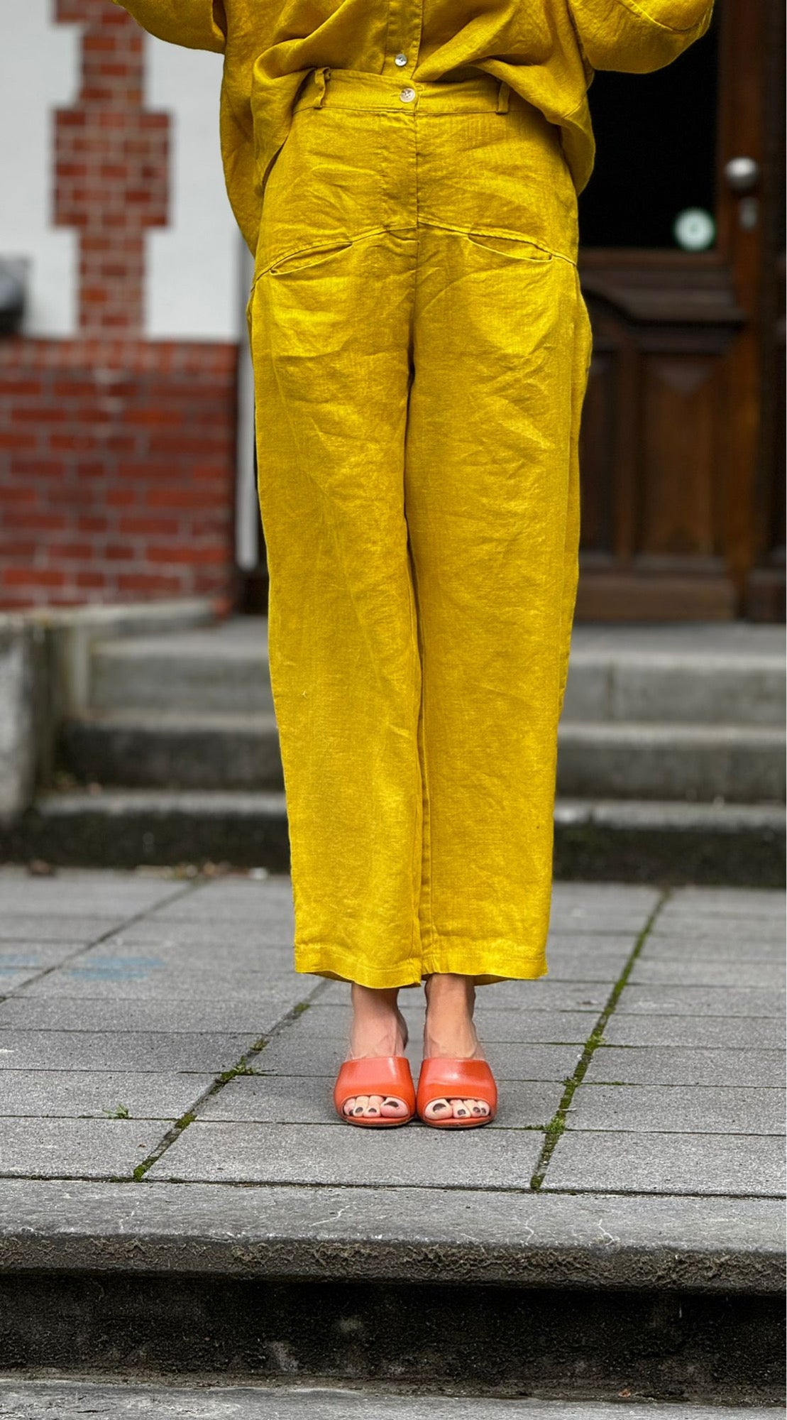 Pants cuba linen yellow
