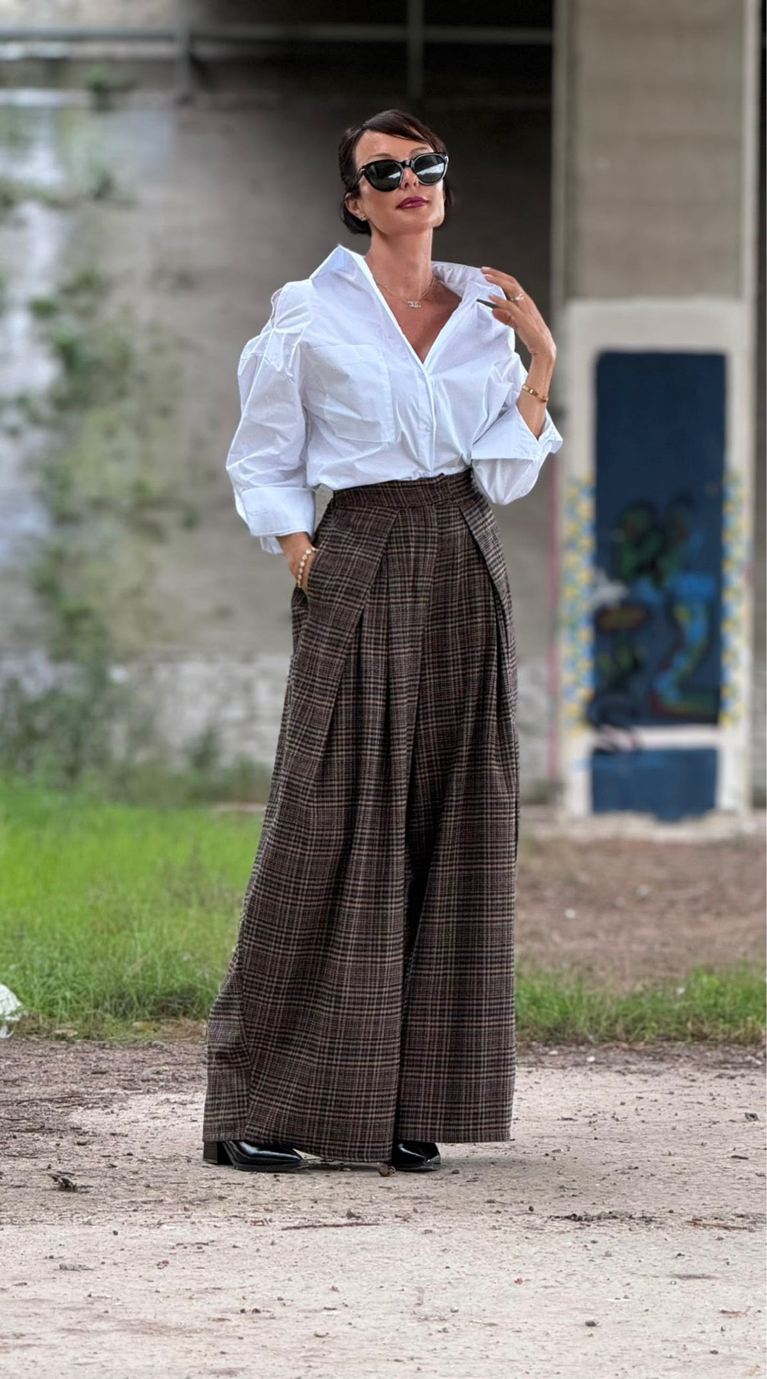 Pants Isola tartan camel