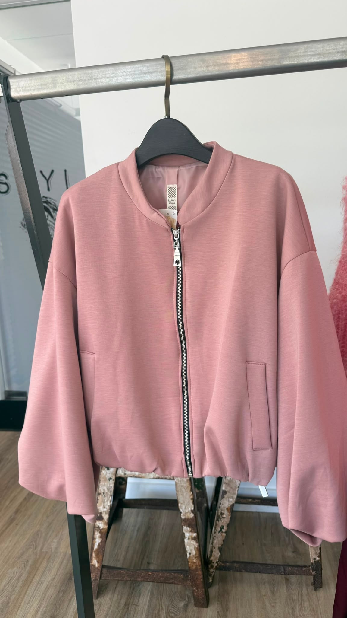 Jacket Donna bomber old pink