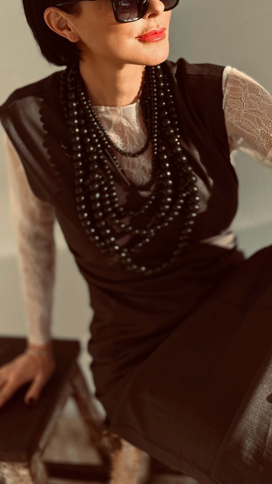 Chaîne maxi bois noir