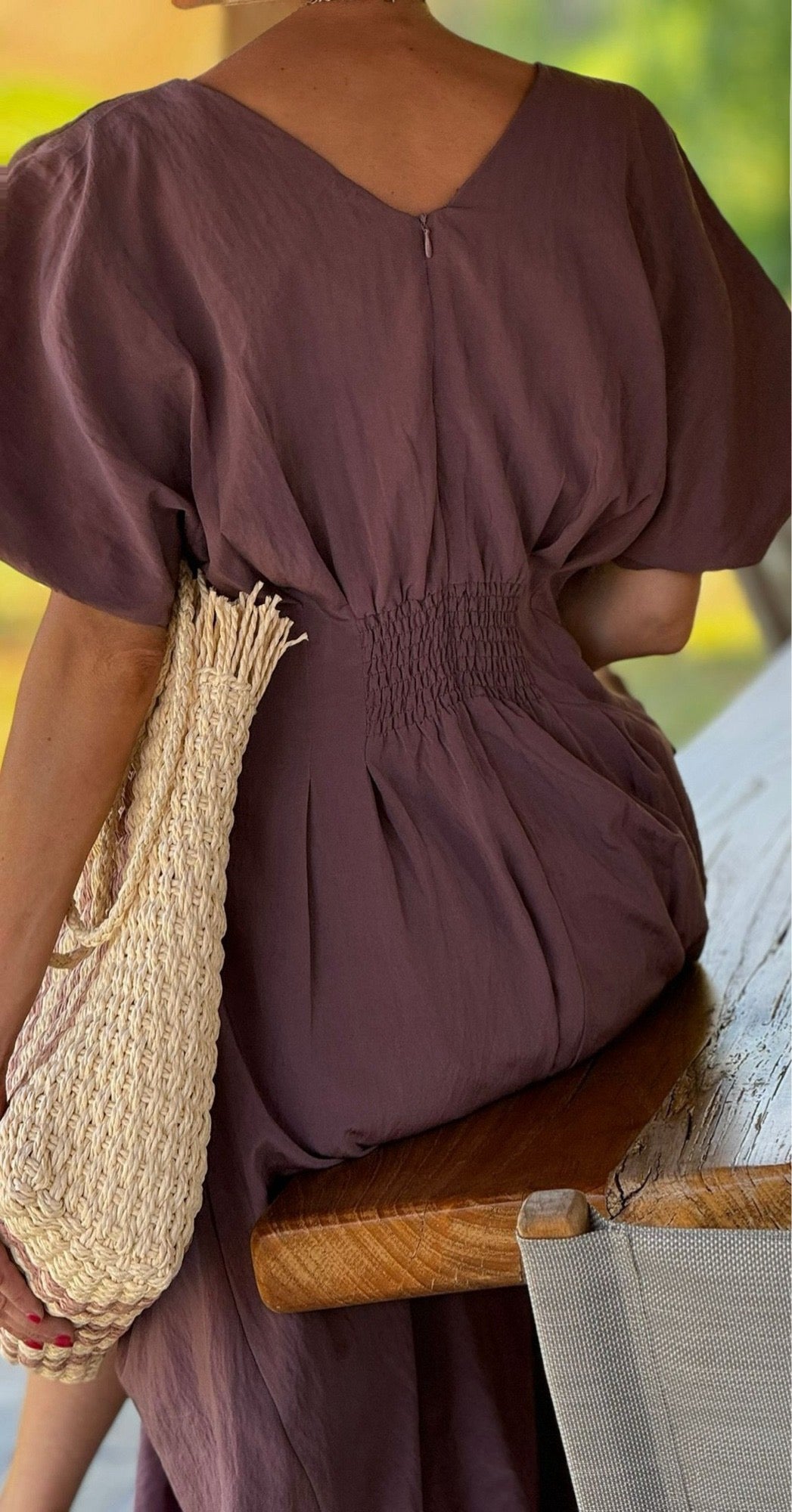 Bag Lilac raffia