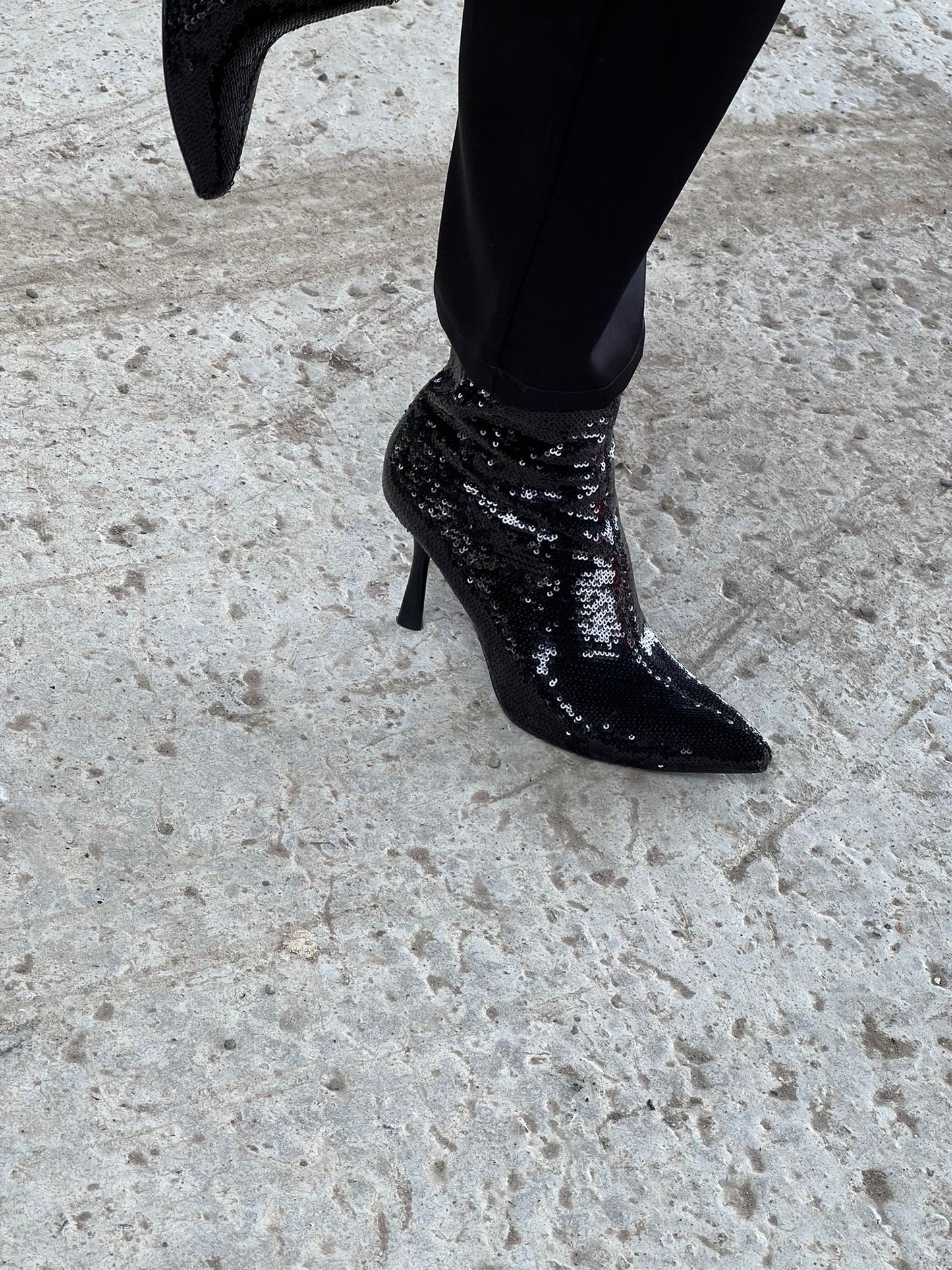 Boots sequins nero