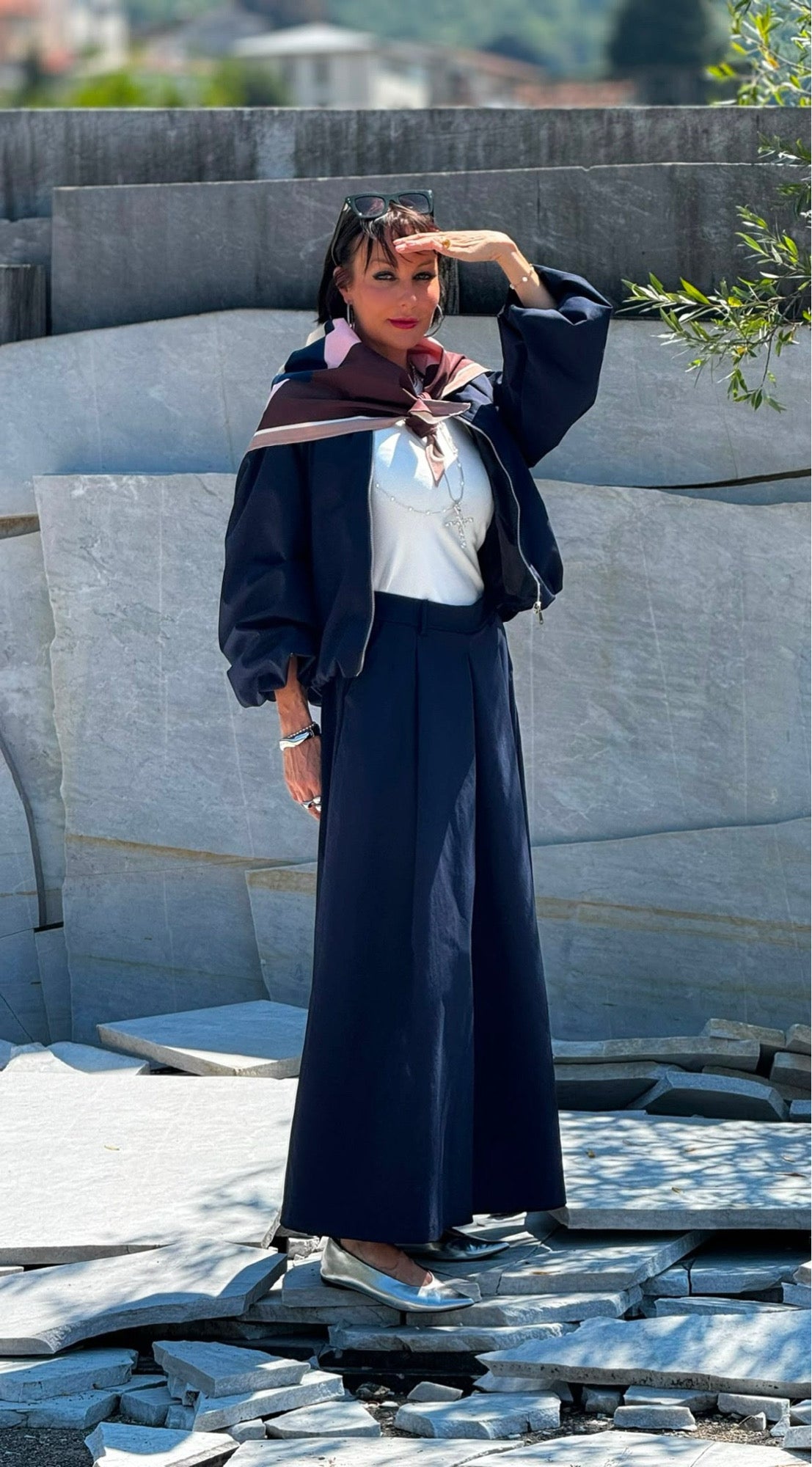 Jacket Lucca incl scarf navy