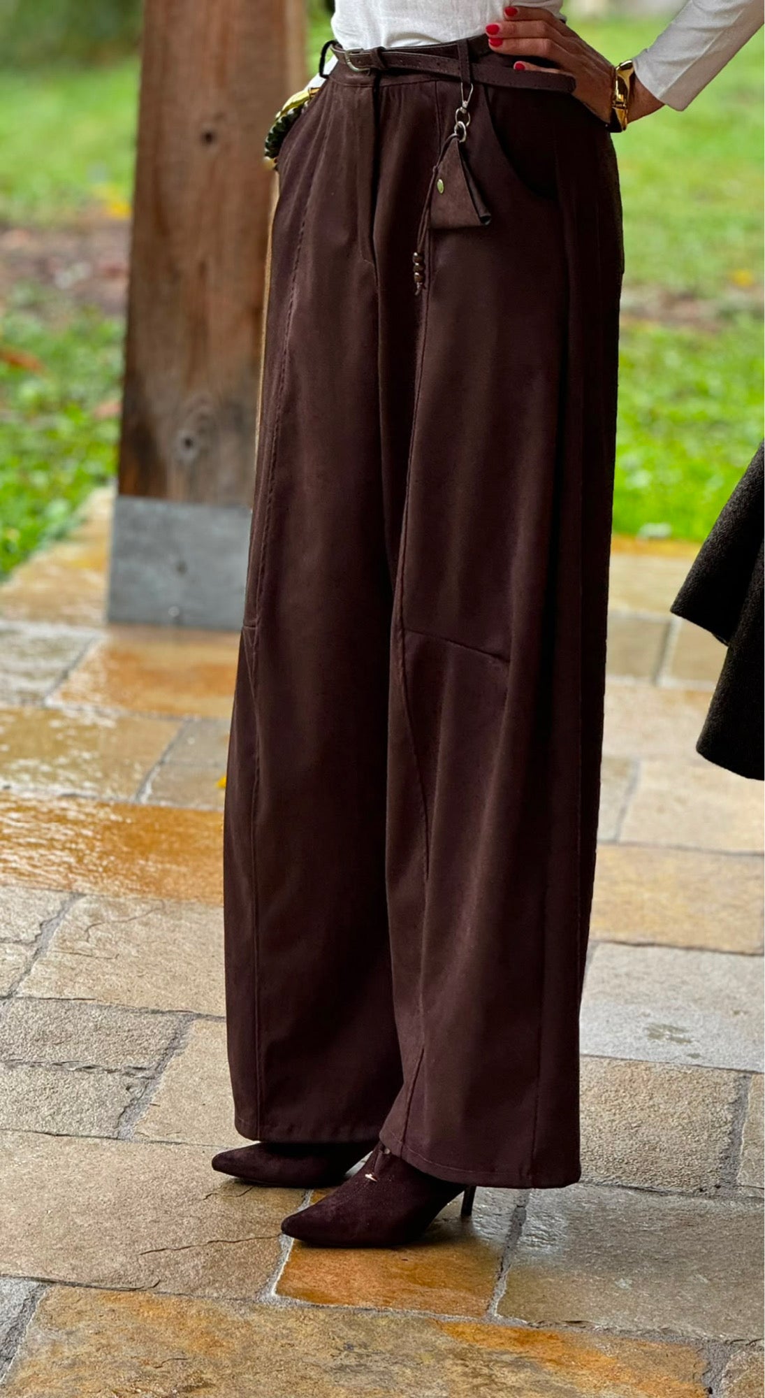 Pants Stella suede brown