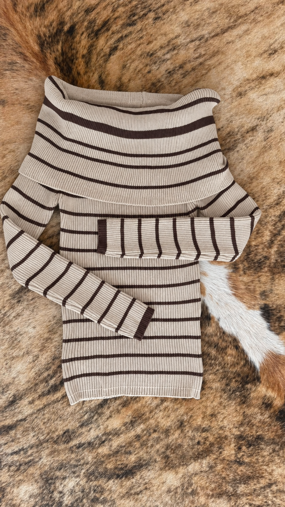 Pull bateau striped cream