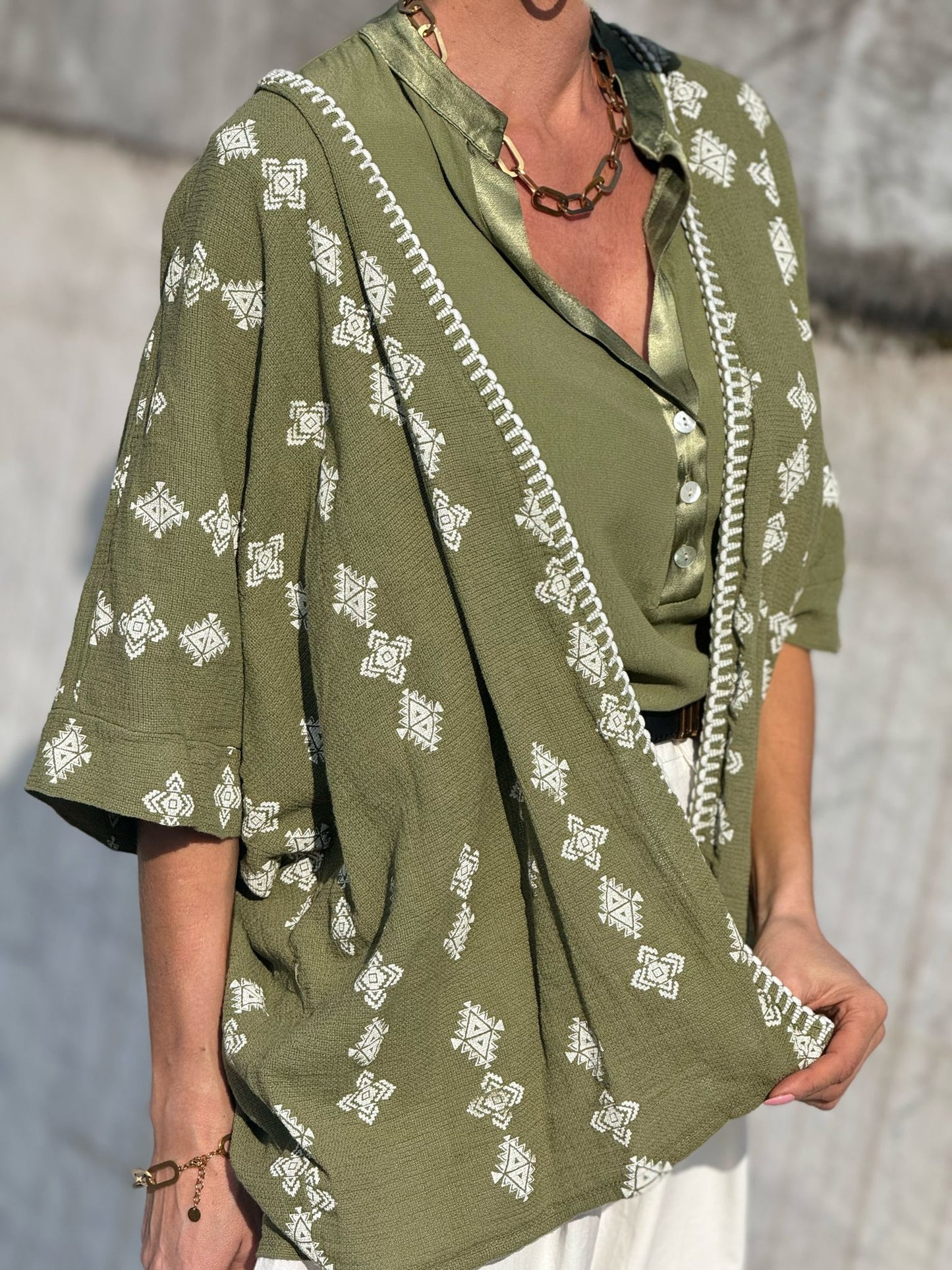 Kimono Caspian verde