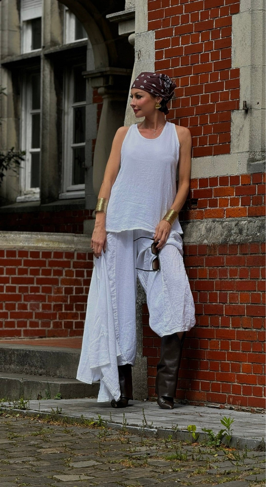 Pants linen Sarah white