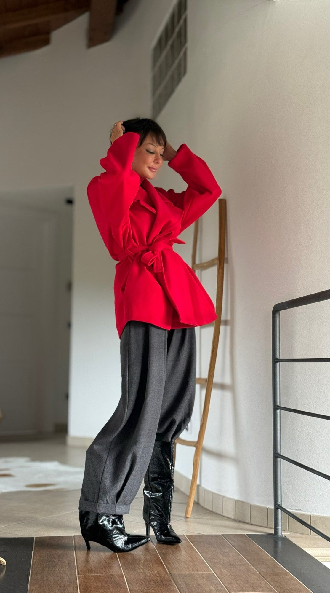 Coat Zita mid red