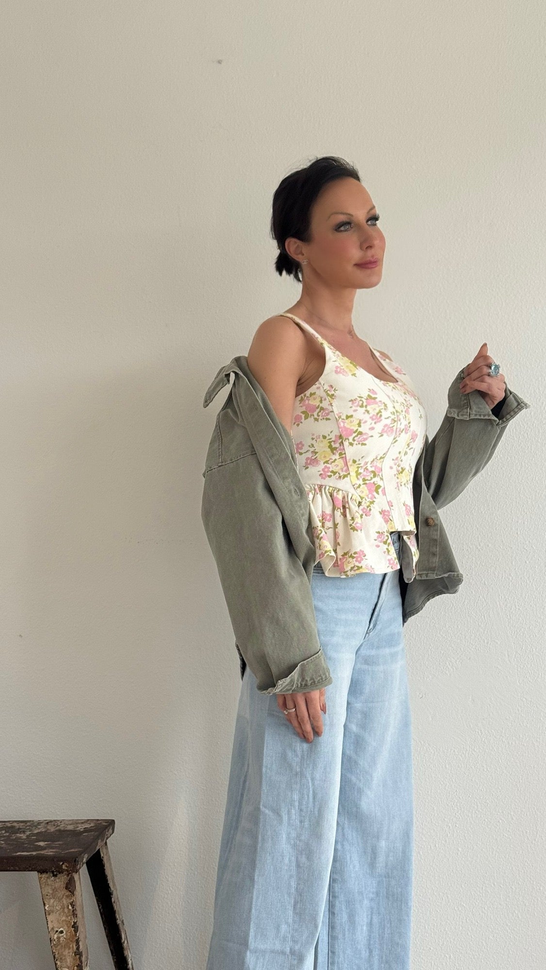 Haut bustier Justine fleuri