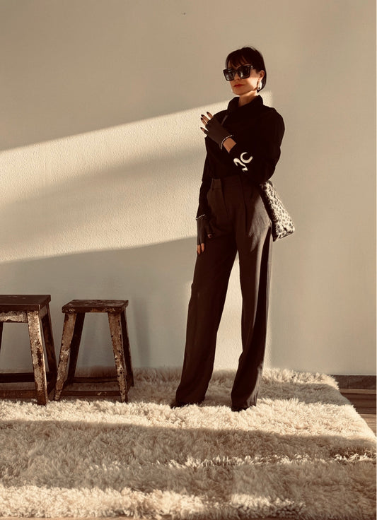 Pants blossom graphite