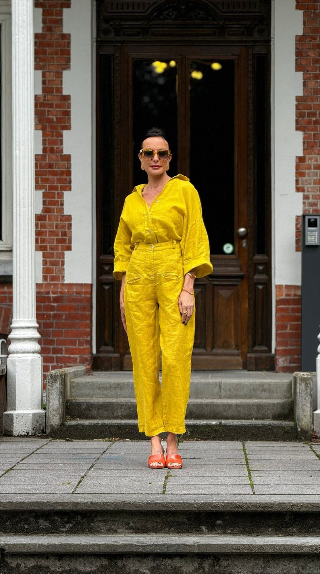 Pants cuba linen yellow