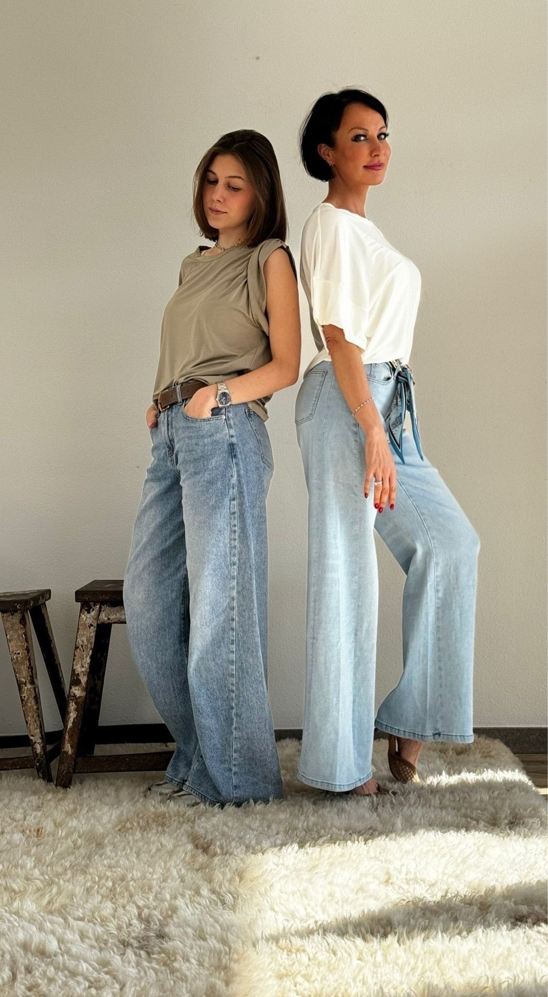 Jean bleu + ceinture
