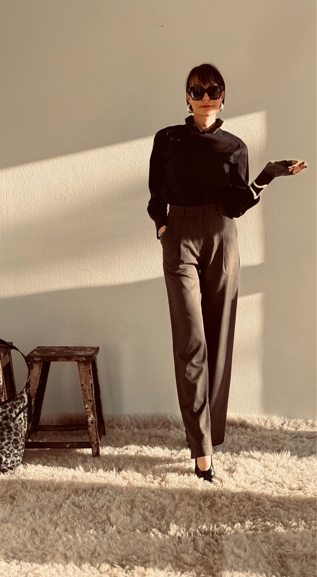 Pants blossom graphite