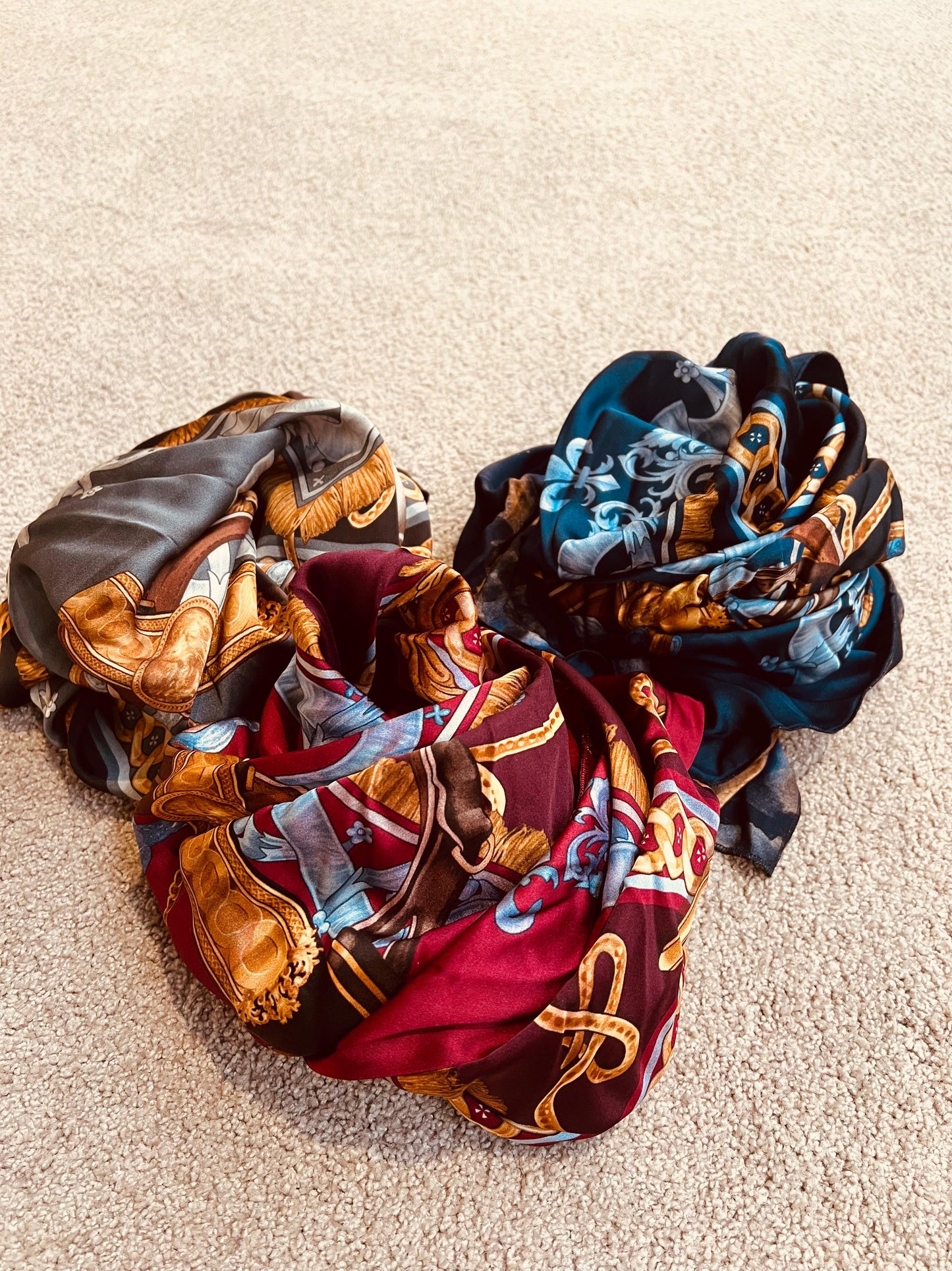Scarf Her blue/brown/red
