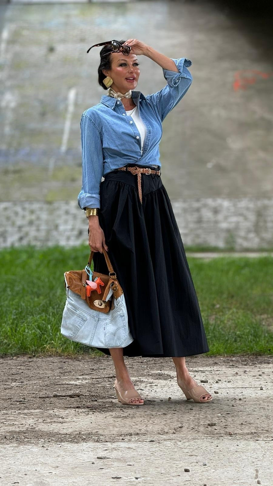 Marie cotton skirt + belt