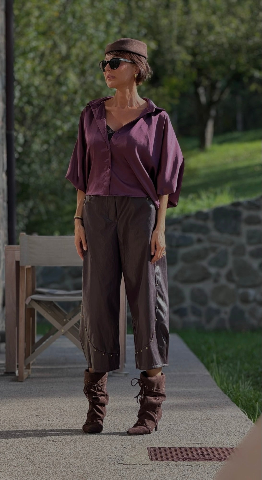 Blouse Vero aubergine