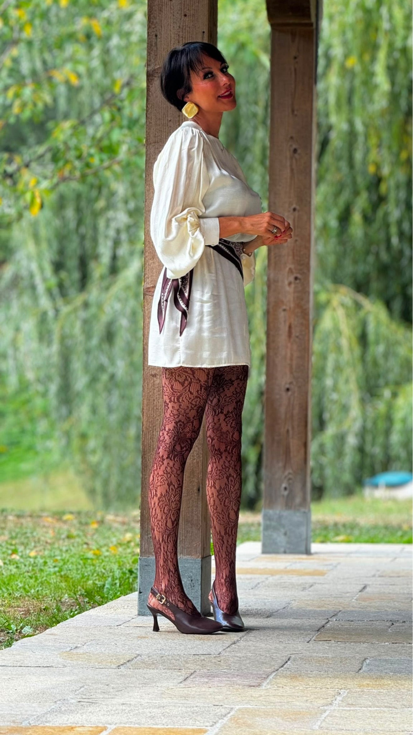 Dress Evita satin cream