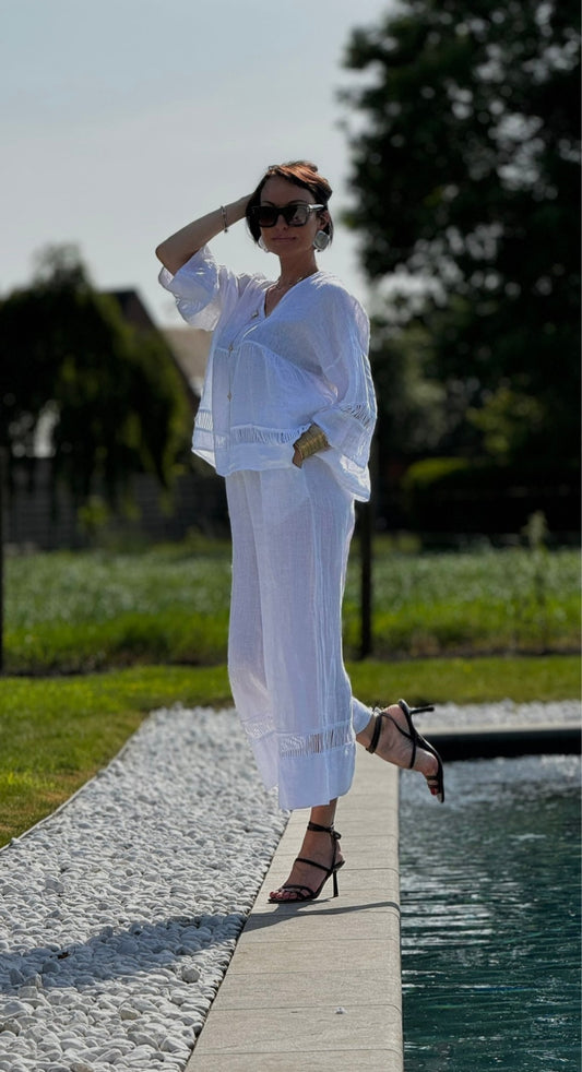 Pants rigo linen white