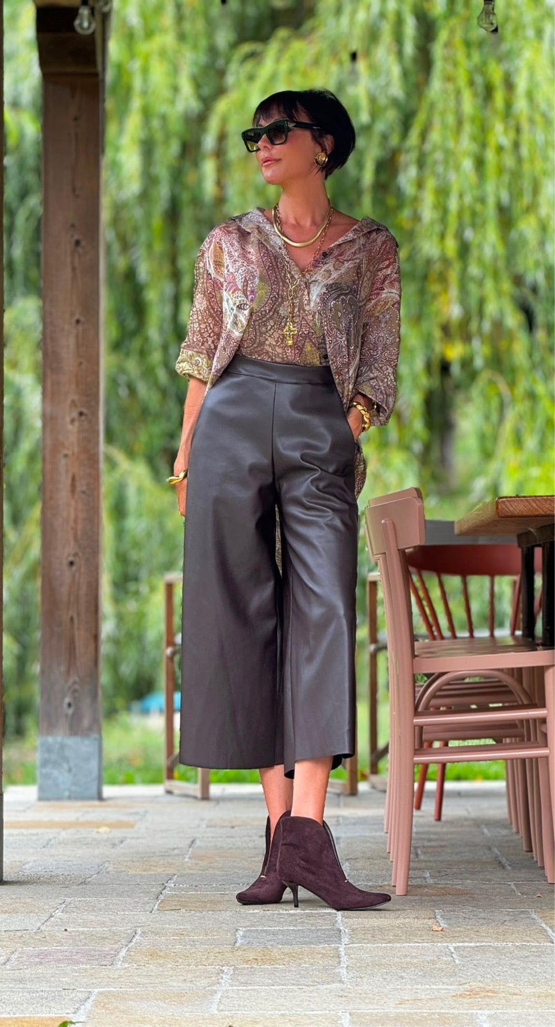 Blouse Stella printed green