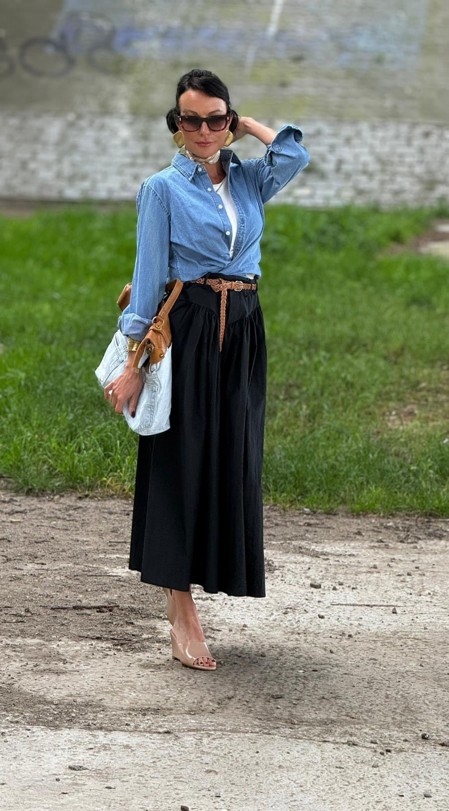 Marie cotton skirt + belt