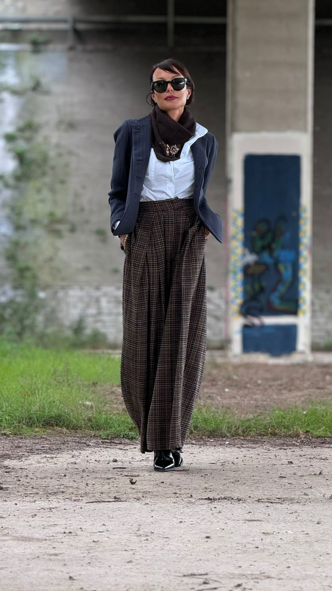 Pants Isola tartan camel