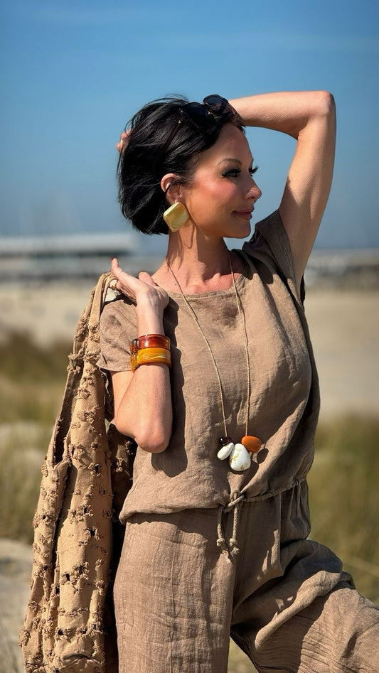 Blouse Ina corda camel