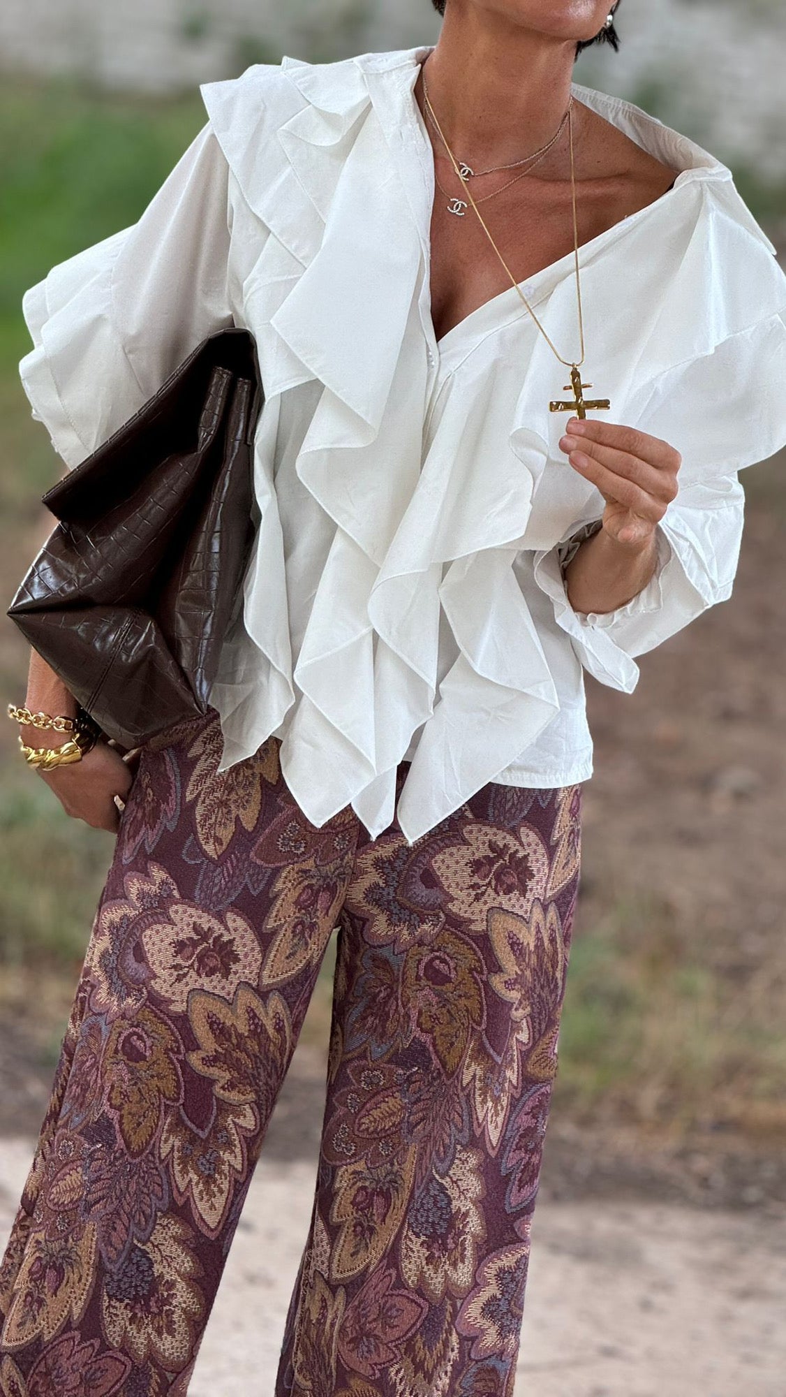 Blouse Leona frule white