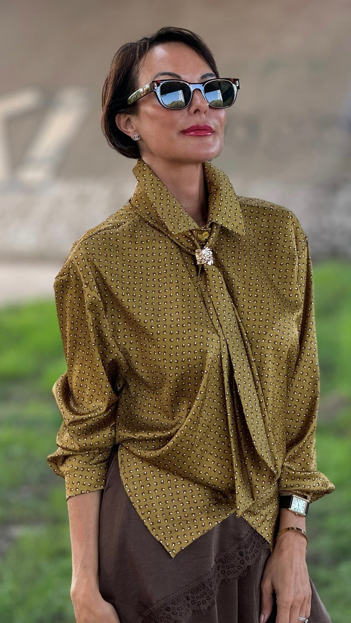 Blouse Carla printed curry