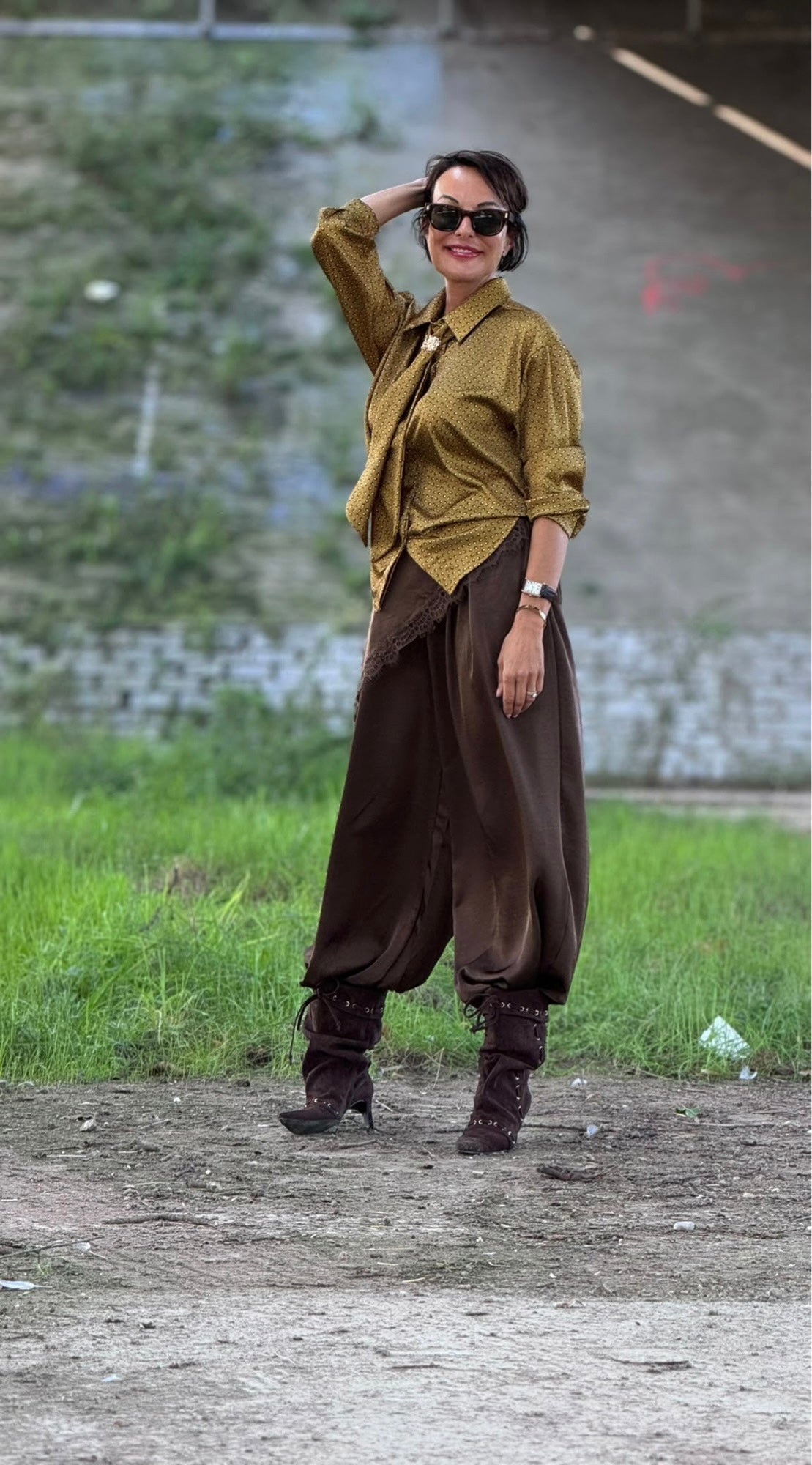 Blouse Carla printed curry