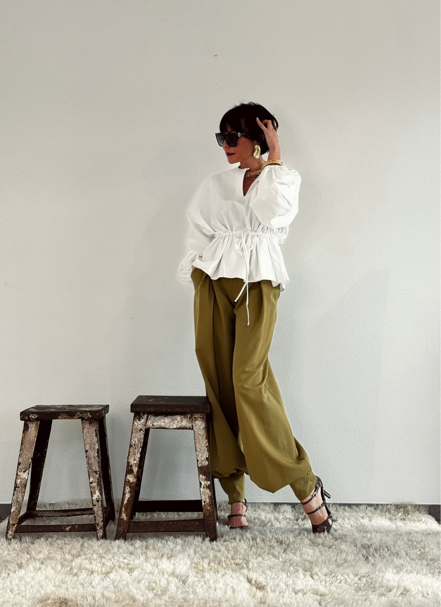 Blouse Winona white tunnel