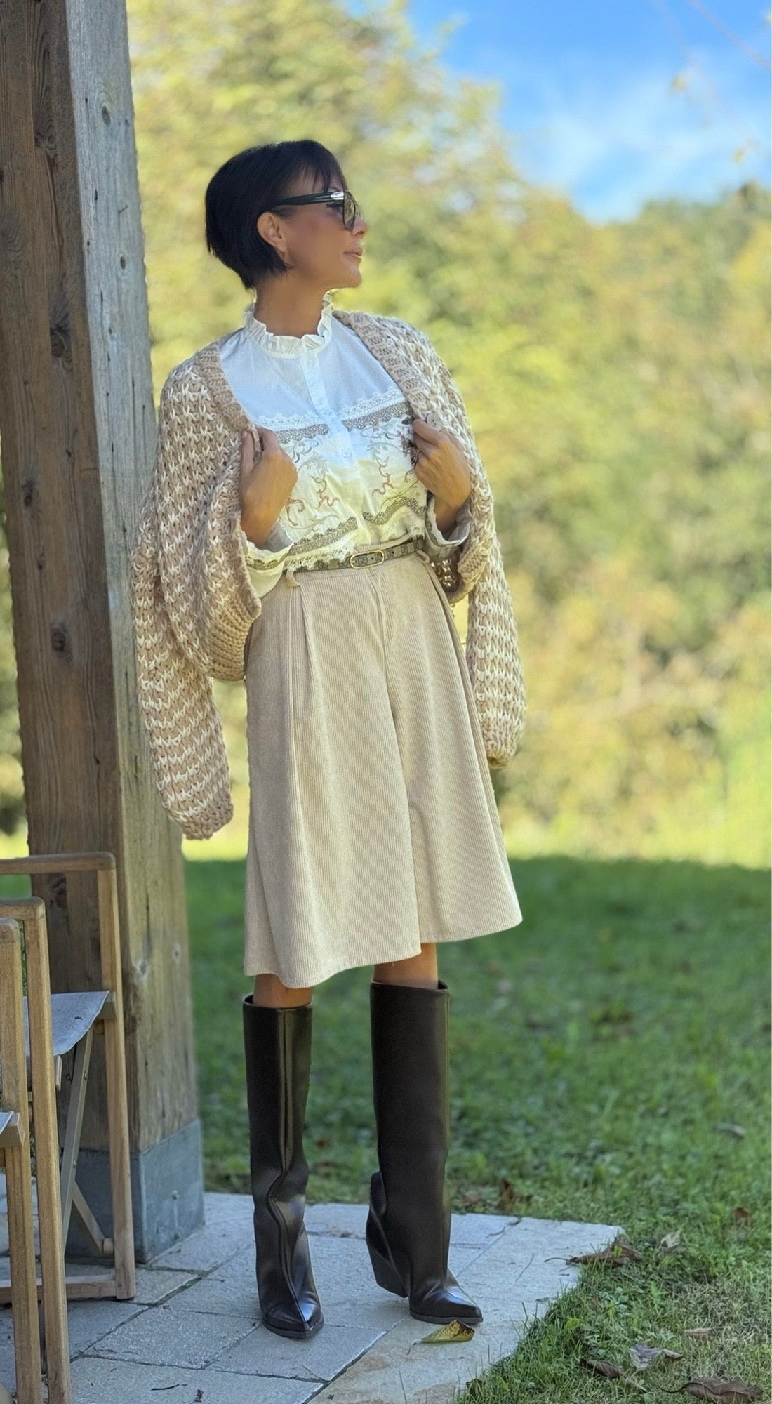 Cardigan Sali knitted cream