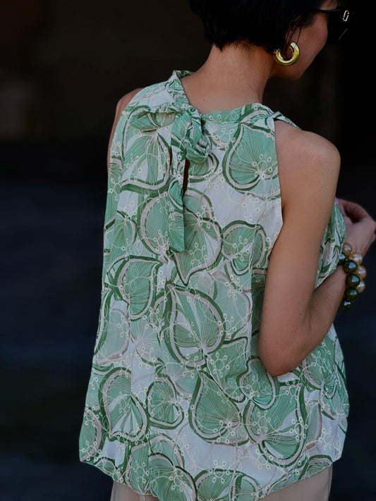 Top halter Sphinx verde