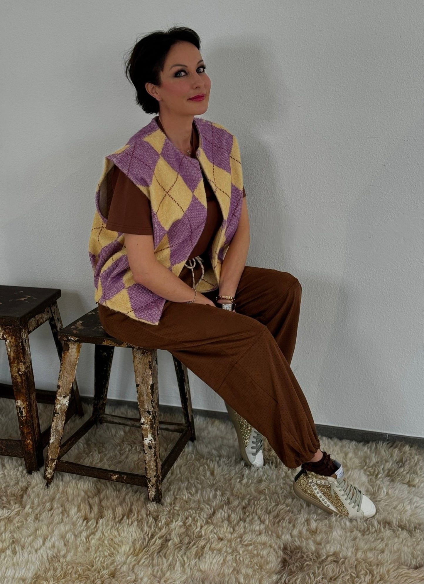 Jacket jacquard yellow